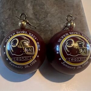 Washington Redskins Super Bowl XXVI Earrings